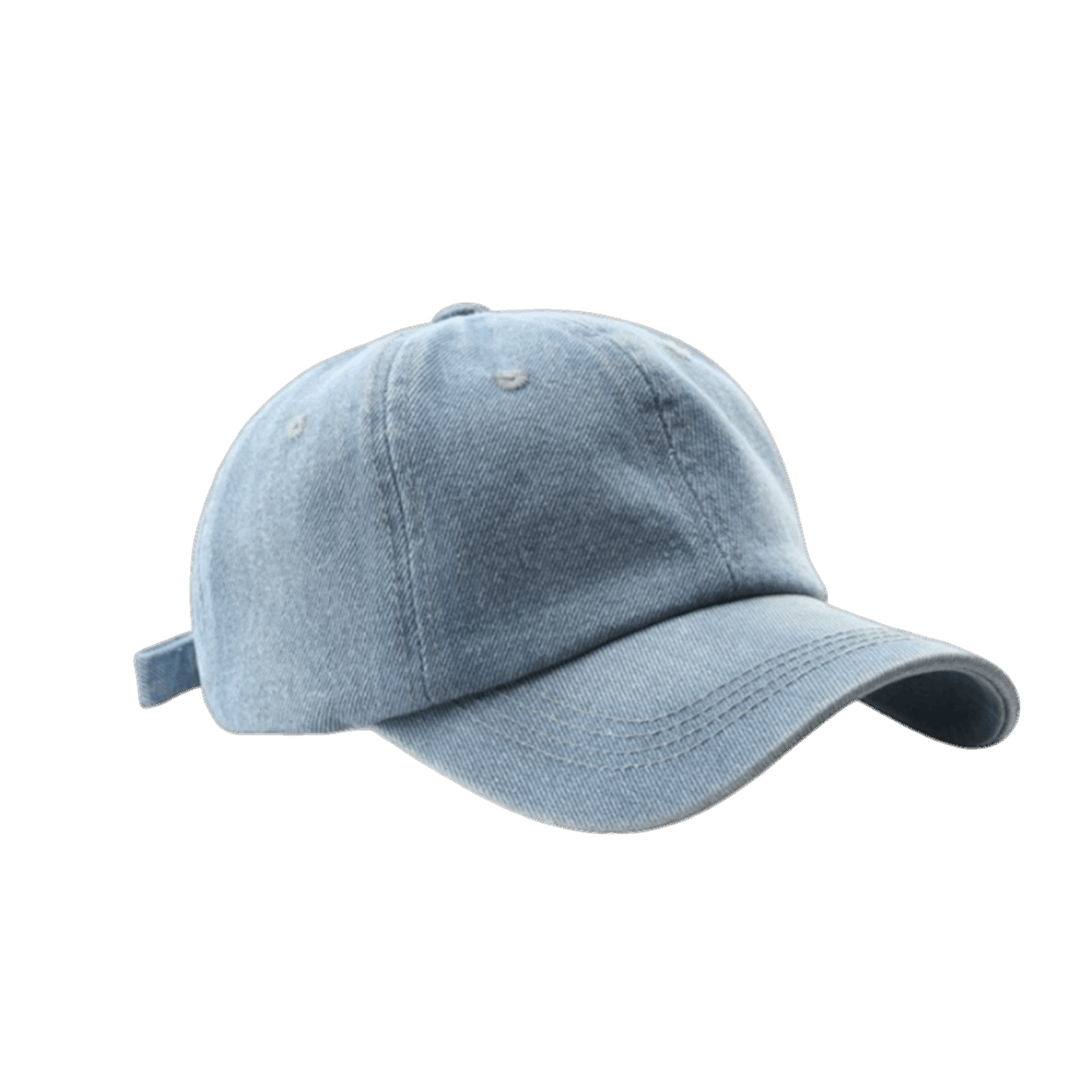 Basic light blue denim baseball hat