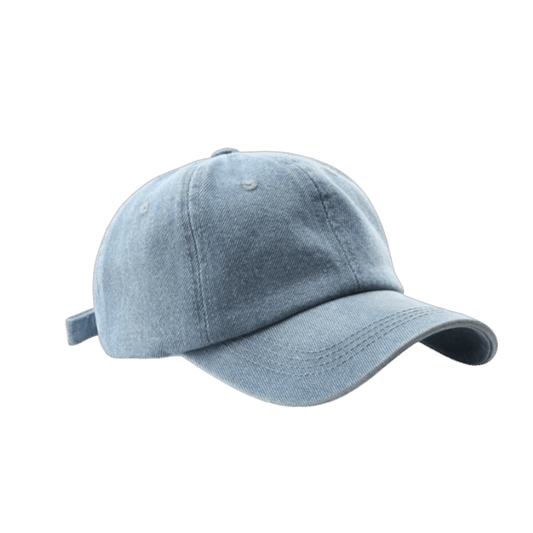 Basic light blue denim baseball hat